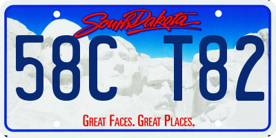 SD license plate 58CT82