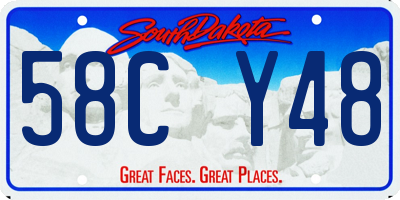SD license plate 58CY48