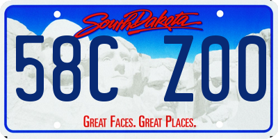 SD license plate 58CZ00