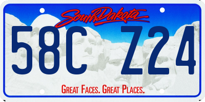 SD license plate 58CZ24