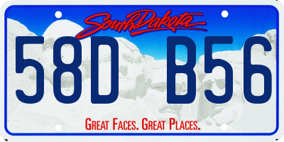 SD license plate 58DB56