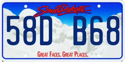 SD license plate 58DB68