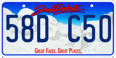 SD license plate 58DC50