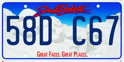 SD license plate 58DC67