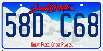 SD license plate 58DC68