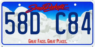 SD license plate 58DC84