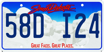 SD license plate 58DI24