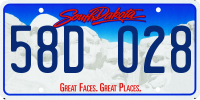 SD license plate 58DO28