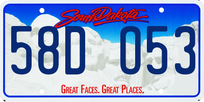 SD license plate 58DO53