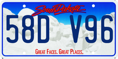 SD license plate 58DV96