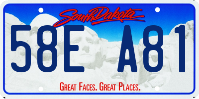 SD license plate 58EA81