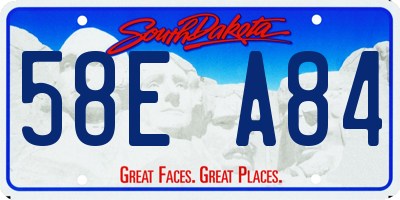 SD license plate 58EA84