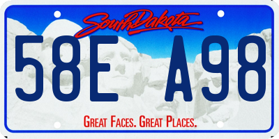 SD license plate 58EA98
