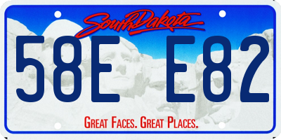 SD license plate 58EE82