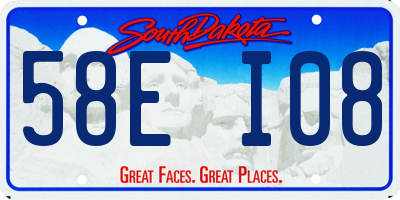 SD license plate 58EI08