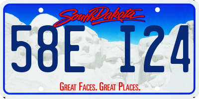 SD license plate 58EI24