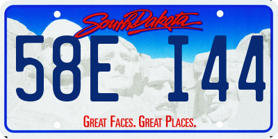 SD license plate 58EI44