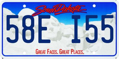 SD license plate 58EI55