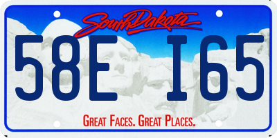 SD license plate 58EI65