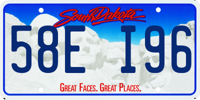 SD license plate 58EI96