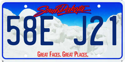 SD license plate 58EJ21