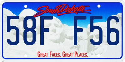 SD license plate 58FF56