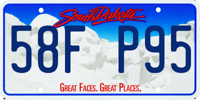 SD license plate 58FP95