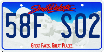 SD license plate 58FS02