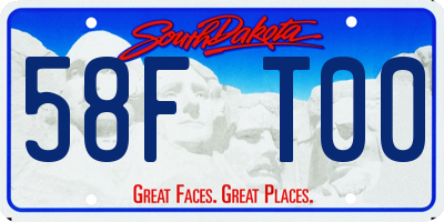 SD license plate 58FT00