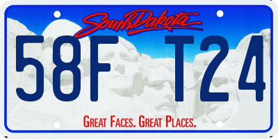 SD license plate 58FT24