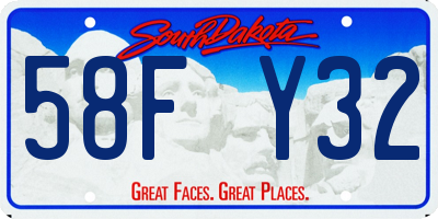 SD license plate 58FY32
