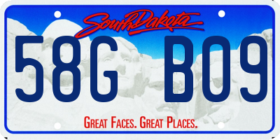 SD license plate 58GB09
