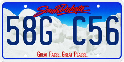 SD license plate 58GC56