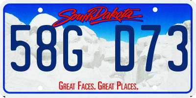 SD license plate 58GD73
