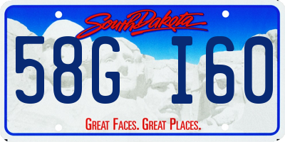 SD license plate 58GI60