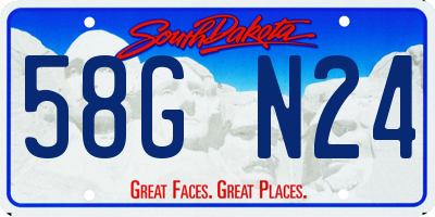 SD license plate 58GN24
