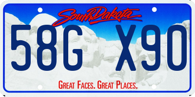 SD license plate 58GX90