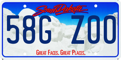 SD license plate 58GZ00