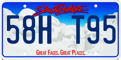SD license plate 58HT95
