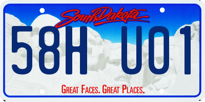 SD license plate 58HU01