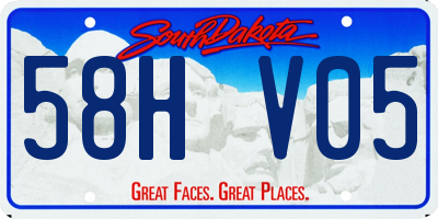 SD license plate 58HV05
