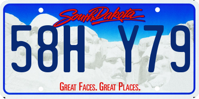 SD license plate 58HY79