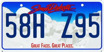 SD license plate 58HZ95