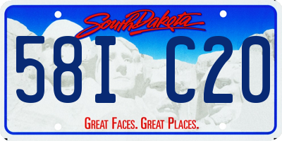 SD license plate 58IC20
