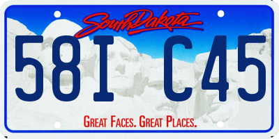 SD license plate 58IC45
