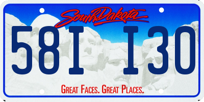 SD license plate 58II30