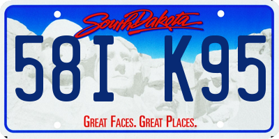 SD license plate 58IK95