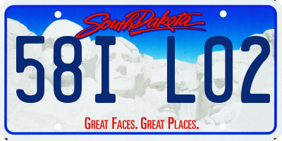 SD license plate 58IL02