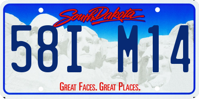 SD license plate 58IM14