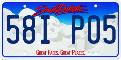 SD license plate 58IP05